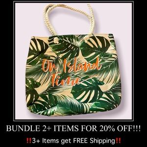 Ulta Beach Bag Banana Leafs "on island time"